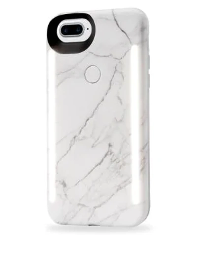 Shop Lumee Duo Led Lighting White Marble Iphone Iphone 6 Plus, 7 Plus, 8 Plus Case