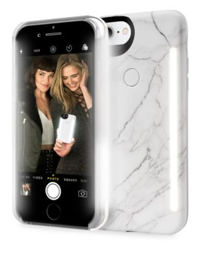 Shop Lumee Duo Led Lighting White Marble Iphone Iphone 6 Plus, 7 Plus, 8 Plus Case