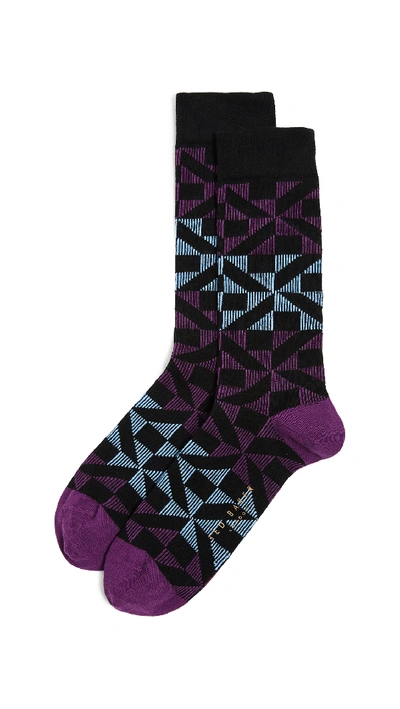 Shop Ted Baker New Home Pattern Socks In Purple