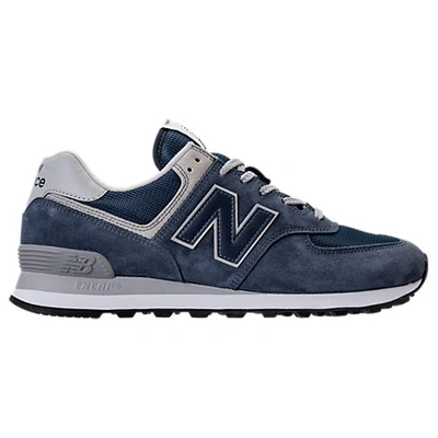 New Balance 574 Sneakers In Blue Suede In Black Iris/gray/white | ModeSens