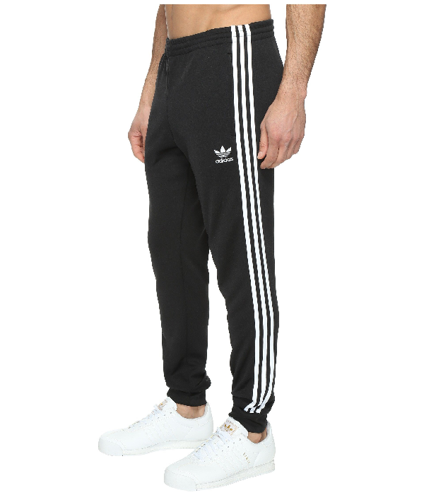 adidas originals superstar cuffed track pants in black