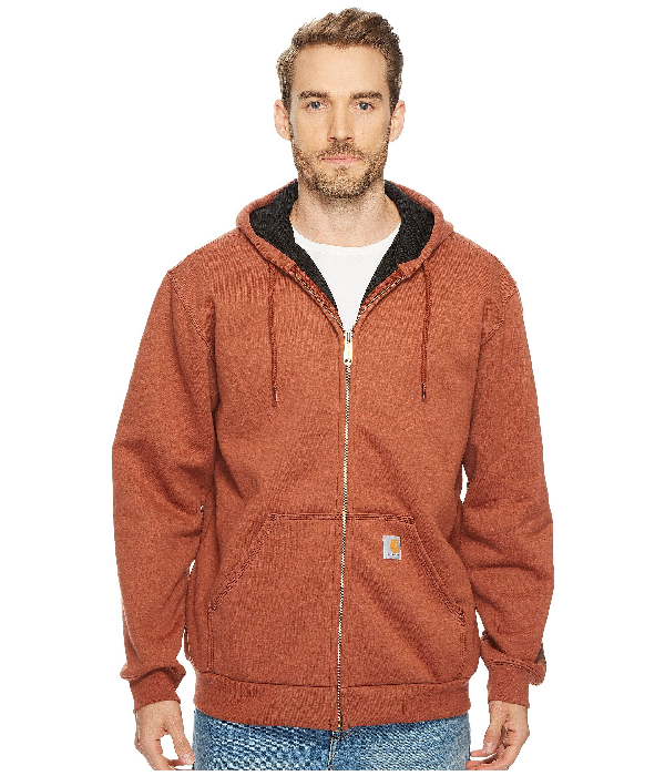 Details about   Carhartt Men's Rain Defender Rutland Thermal Lined Hooded Zip Front Sweatshirt