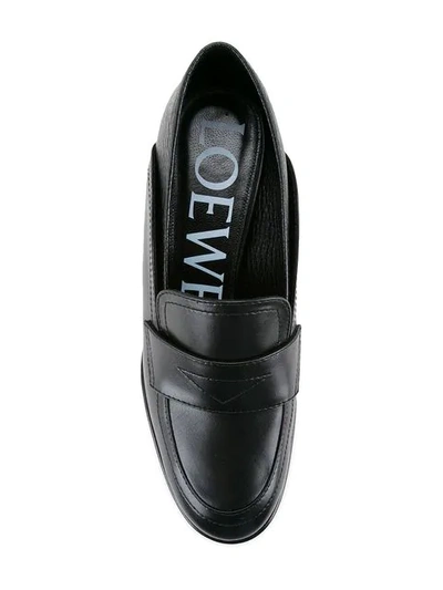 Shop Loewe Low Heeled Slip In Black