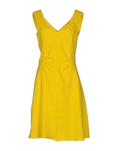 Shop Dior Knee-length Dress In Yellow