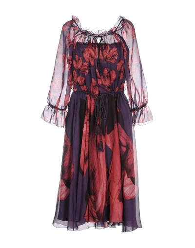 Shop Alberta Ferretti Knee-length Dresses In Purple