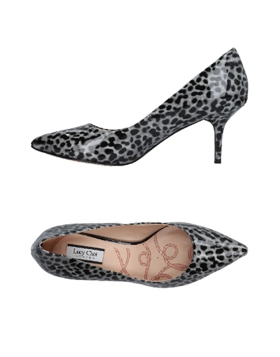 Shop Lucy Choi London Pumps In Light Grey