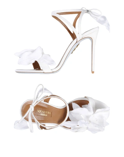 Shop Aquazzura Sandals In White