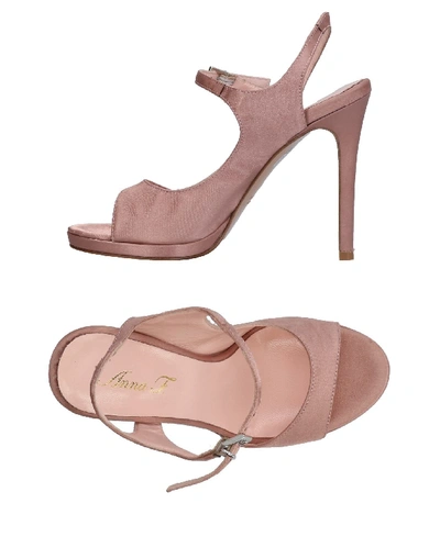 Shop Anna F. Sandals In Pastel Pink