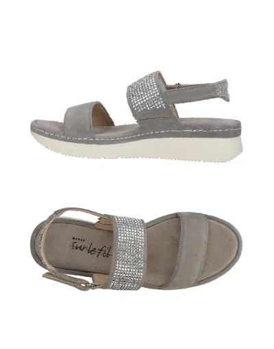 Shop Manas Sandals In Grey