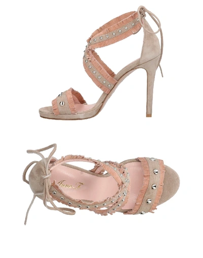 Shop Anna F Sandals In Pale Pink