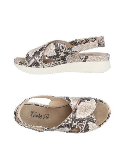 Shop Manas Sandals In Light Grey