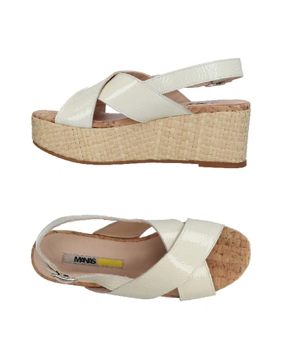 Shop Manas Sandals In Ivory