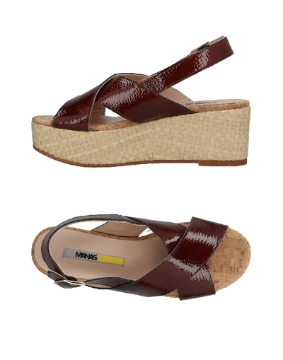 Shop Manas Sandals In Cocoa