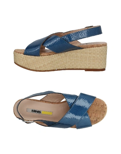 Shop Manas Sandals In Blue