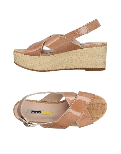 Shop Manas Sandals In Light Brown