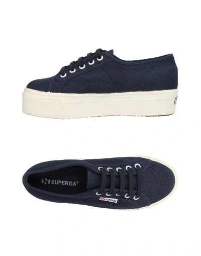 Shop Superga Sneakers In Dark Blue