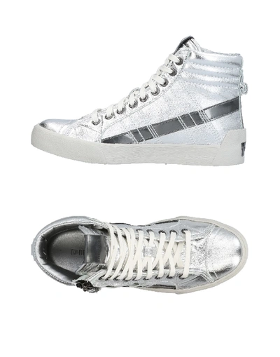 Shop Diesel Sneakers In Silver