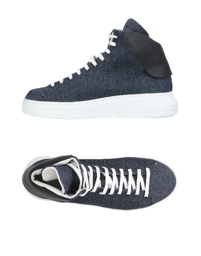 Shop Emporio Armani Sneakers In Blue