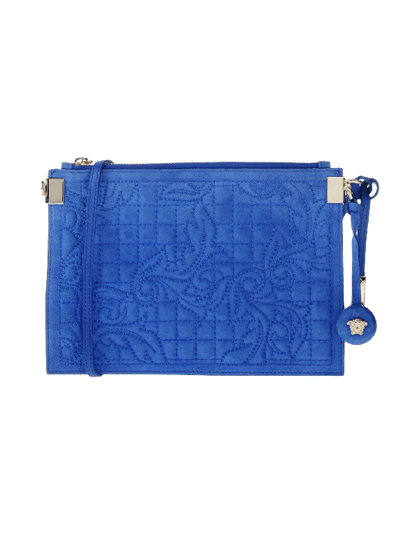 blue versace purse