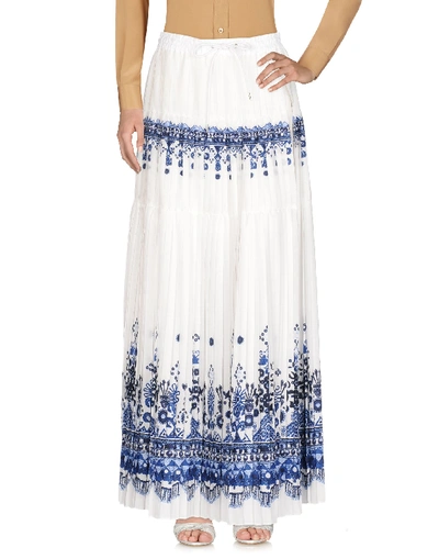 Shop Sacai Long Skirt In White