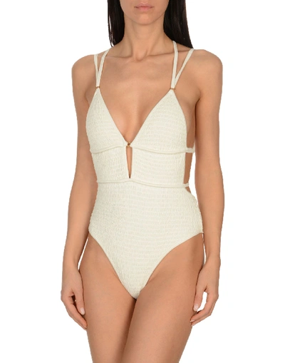 Shop For Love & Lemons One-piece Swimsuits In Ivory