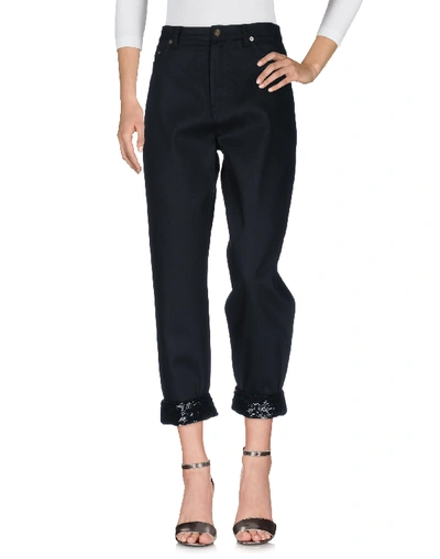 Shop Saint Laurent Woman Denim Pants Black Size 27 Cotton, Elastane