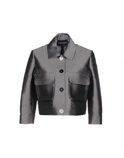 Shop Emporio Armani Suit Jackets In Grey