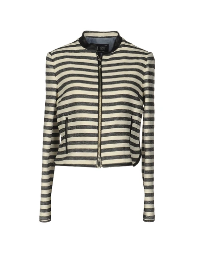 Shop Armani Jeans Sartorial Jacket In Ivory
