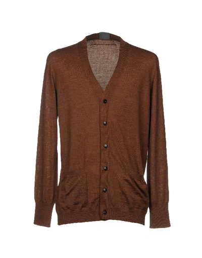 Shop Laneus Cardigans In Brown