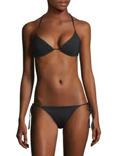 Shop Skin Joan Reversible Bikini Top In Black Blush
