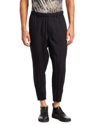 Shop Issey Miyake Wrinkle Stratum Trousers In Black