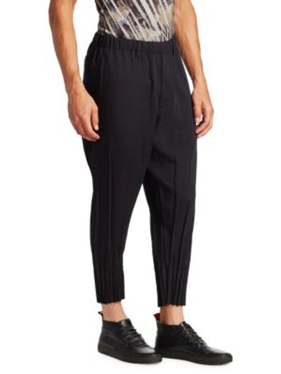 Shop Issey Miyake Wrinkle Stratum Trousers In Black
