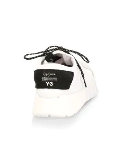 Shop Y-3 Ayero Mesh Sneakers In White