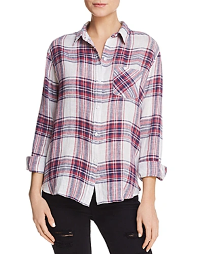 Shop Rails Hunter Plaid Button-down Shirt In Raspberry