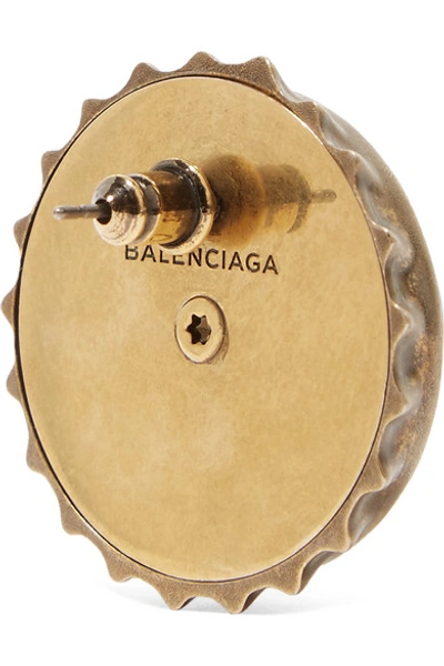 Shop Balenciaga Gold-tone Acrylic Earring