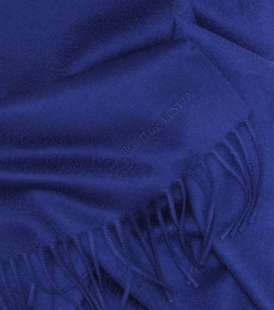 Shop Bottega Veneta Cashmere Scarf In Blue