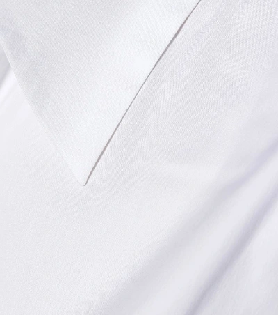 Shop Prada Cotton-blend Shirt In White