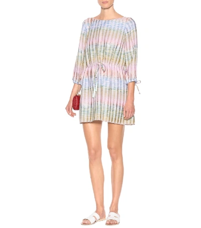 Shop Athena Procopiou Cosmic Dancer Cotton-blend Dress In Multicoloured
