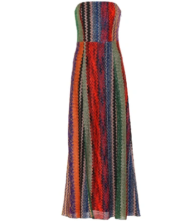 Shop Missoni Strapless Striped Maxi Dress