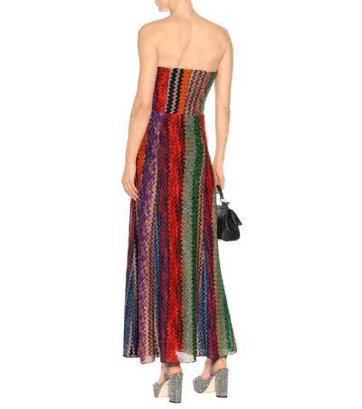 Shop Missoni Strapless Striped Maxi Dress