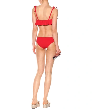 Shop Karla Colletto Zaha Bikini Top In Red