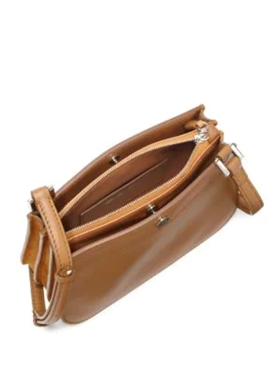 Shop Loro Piana Milky Way Leather Handbag In Tobacco Cognac