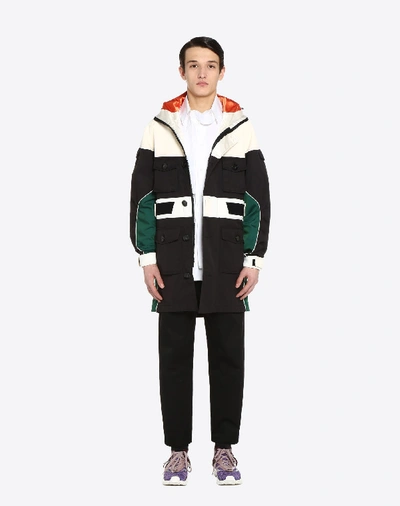 Shop Valentino Casual Technical Jacket In Black