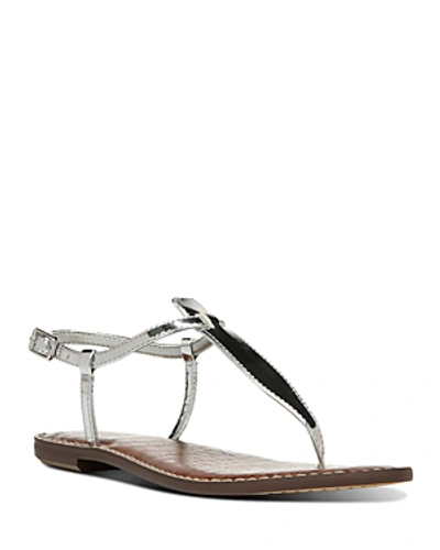 Shop Sam Edelman Women's Gigi Leather Sandals In Silver