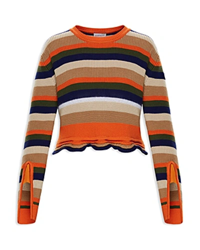 Shop Moncler Multistriped Sweater In Natural