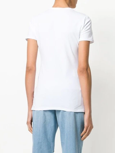 Shop Versace Jeans Metallic Patterned T-shirt - White