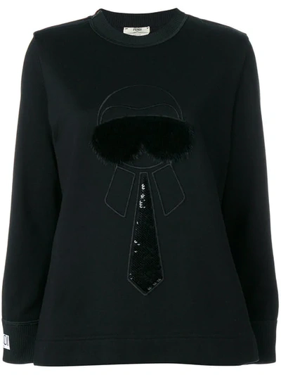 Shop Fendi Karlito In Black