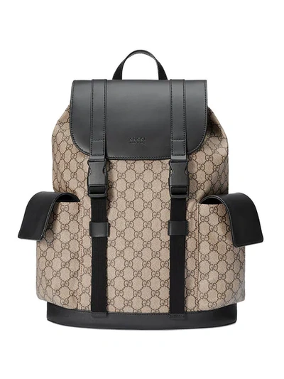Shop Gucci Soft Gg Supreme Backpack In Brown ,black