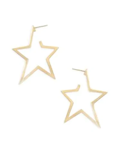 Shop Jennifer Zeuner Jewelry Women's Sade Large Star Earrings In Yellow Gold