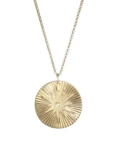 Shop Jennifer Zeuner Jewelry Iris Gold Vermeil & Diamond Star Pendant Necklace In Yellow Gold